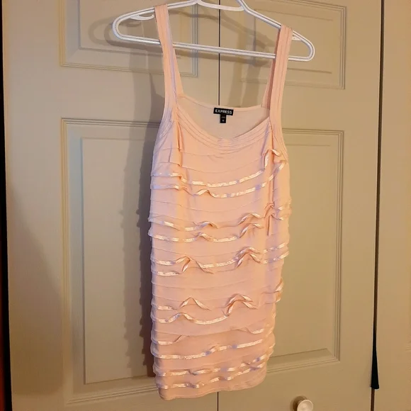 Express Ruffled Light Pink Cami - Picture 2 of 6